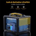thumbnail image 4 of VTOMAN 600X Extra Battery,640Wh LiFePO4 Battery Backup Expansion Battery with BMS Protection for 600X Portable Power Station for Home Backup & Camping, 4 of 7