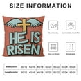 thumbnail image 6 of COMIO  Easter Gift He is Risen Cross Lord Outdoor Burlap Decorative Rectangle Throw Lumbar Waist Pillow Case Cushion Cover for Couch Living Room&nbsp;2pc, 6 of 6
