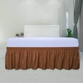 thumbnail image 3 of KEINXS Ruffled Grey King Size Bed Skirt  Dust Ruffle for King Bed with 15” Drop  Soft and Solid Microfiber  Classic Style  California King  Silver Gray Bedskirts, 3 of 7