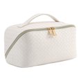 thumbnail image 2 of Bolsa cosmético de cuero PU de lavado con patrón de tejido de moda Suave para nadar Fitness Sywqhk Para Estrenar, 2 of 7