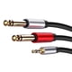 thumbnail image 3 of 2pcs 3.5mm Estéreo a 2x 6.35mm Cable Divisor de sonido Cable Adaptador, 3 of 9