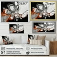 thumbnail image 5 of Designart "Black Liquid Fusion Grey and Black Elegance IV" Oversized Abstract Framed Wall Art - Transitional Grey Abstract Line Art Hallway Framed Wall Art Decor, 5 of 7