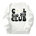 thumbnail image 5 of Byoo Slogan Floral Print Sweatshirt for Girls Crewneck Long Sleeve Sweatshirts Daily Sweatshirt,White, 5 of 6