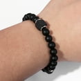 thumbnail image 3 of Yesbay Adjustable Bracelet Matte Natural Stone Bracelet Handcrafted Beads Stretch Bracelet Father's Day Gift for Men, 3 of 8