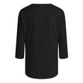 thumbnail image 6 of eczipvz Womens Casual Tops 3/4 Sleeve T-Shirts Round Neck Cute Tunic Tops Basic Tees Blouses Loose Fit Pullover(Black,XL), 6 of 6