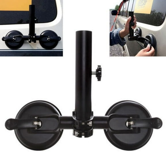 Car Double Suction Cup Flag Pole Bracket Kit For Off-road ATV UTV Universal