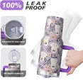 thumbnail image 4 of Halloween Tumbler, Gothic Ghost Cup with Handle and Straw 40oz, Insulated Spooky Travel Mug Gift, 4 of 5