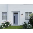 thumbnail image 4 of Front Exterior Prehung Steel Door / Ronex 1011 Grey / Top Exterior Window Sidelite / Stainless Inserts Entry Metal Modern Painted W36" x H80+16" Right hand Inswing, 4 of 6