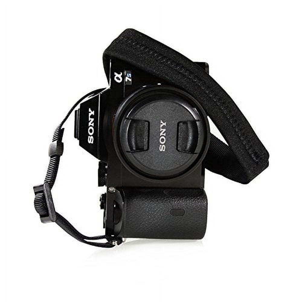USA Gear TrueSHOT Sangle Appareil Photo DSLR/SLR – Courroie Rembourrée Avec Pochettes Grises Tissées