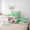 thumbnail image 5 of Feelyou Santa Claus Child Bedding Comforter Set 7 Pieces, Merry Christmas Full Bedding Set, Kawaii Cartoon Cabin Snowman Reversible Fitted Sheet Flat Sheet, Microfiber Bedroom Decor, 5 of 7