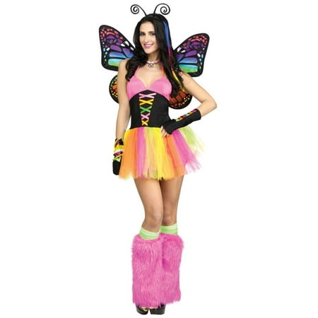 Brilliant Rainbow Butterfly Womens Costume deluxe