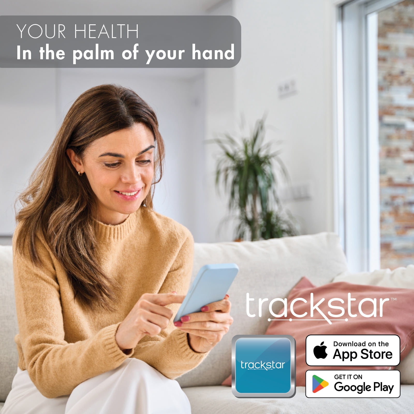 Trackstar Silver Digital Weight Scale 440 lb Weight Capacity Trackstar Monitoring App Bluetooth iOS & Android Compatible Measure, Track, and Share Results