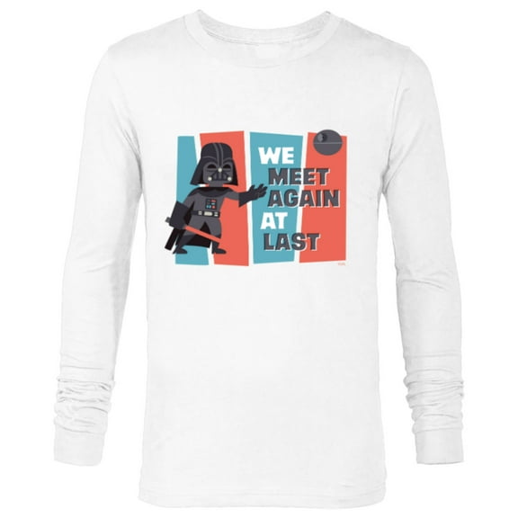 Star Wars Darth Vader We Meet Again at Last Toon Style - Long Sleeve T-Shirt for Men - Customized-White