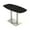 Black Cypress w/Silver Base, variant on Arc Boat Bistro Height Meeting Table Square Metal Base 34x70 Bar Table