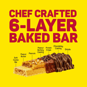 FITCRUNCH High Protein Baked Bar, Chocolate Peanut Butter, 16g Protein, 1.62 oz, 4 Count