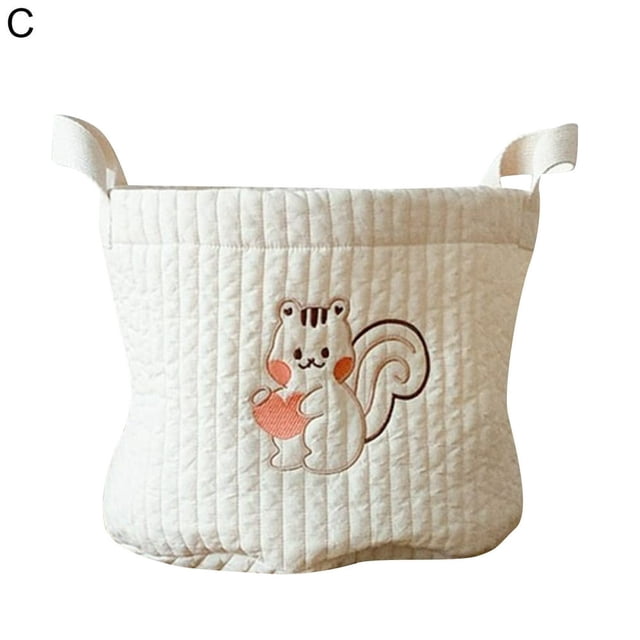 EIMELI Storage Basket Storage Basket Soft Texture Wide Application Cotton Assorted Cartoon Organizer Box Household Supplies