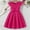 2025-Hot Pink, variante sur MKOSPLRT Robe de Bal Robe de Mariage pour Fille Dentelle Midi Robe Princesse Manches à Volants Robe de Soirée Fluide Unie Robes d'Été avec Ceinture