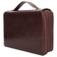 thumbnail image 2 of Estuche para bolígrafos de gran capacidad, 200 ranuras, portalápices, bolsillo de almacenamiento clasificado con cremallera de 4 capasMarrón, 2 of 9