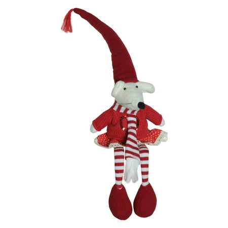 Northlight Plush Sitting Christmas Girl Mouse with Heart Figurine - Walmart.com