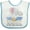 White and Blue, variant on Inktastic My Safta Loves Me to the Moon and Back Elephant Family Boys or Girls Baby Bib