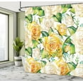 thumbnail image 5 of Ambesonne Rose Shower Curtain, Watercolor Wedding Flowers, 69"Wx75"L, Yellow Beige Green, 5 of 5