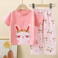 thumbnail image 2 of HCNTES Boy's 2 Piece Beach Vacation Textured Linen Outfit Short Sleeve Button Down Shirt Top and Shorts Summer Set(Multicolor,3-4 Years), 2 of 4