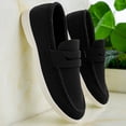 thumbnail image 4 of BXSRUTA Men's Large Size Slip on Loafers Suede-like Upper Lightweight Cushioned for Outdoor Daily Wear Size 39-48, 4 of 8