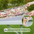 thumbnail image 6 of Chihuahua Dog and Flower Square Fitted Tablecloth with Elastic Edge,Square Table Cover,Washable Elastic Table Cover for Home Kitchen Party Decor 36"x36", 6 of 6
