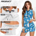 thumbnail image 5 of KUIFORTI Matching Golf Shirts for Couple Blue Daisy Matching Couple Sport Shirts Quarter Zip Woman Golf Clothing Set Quick Dry Breathable Fabric for Golf,Tennis,Hiking,Running,Gym, 5 of 7