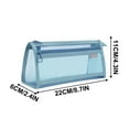 thumbnail image 3 of Clear Mesh Pencil Case Pouch, Grid Pen Cases Organizer, Zipper Transparent Stationary Makeup Bag For Travel Office College - Blue, 3 of 6