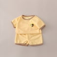 thumbnail image 2 of UngA Toddler Baby Summer Clothes Boy 3 6 12 18 24 Months 2T 3T 4T 5T Funny Letter T-Shirts Top Shorts Set Toddler Baby Girl Outfits (Yellow,12-18 Months), 2 of 4