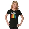 thumbnail image 4 of Gay Rainbow Pride Flag LGBTQ Rights Womens Slim Fit Graphic Tee Brisco Brands S, 4 of 5