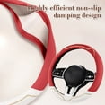 thumbnail image 4 of CxhicLuv Car Steering Wheel Cover, Auto Grip Cover, 38x38cm Anti-Slip Thin Leather, Car Interior Accessories, Secure Grip for Drivers, All-Season Users, Red, 4 of 6