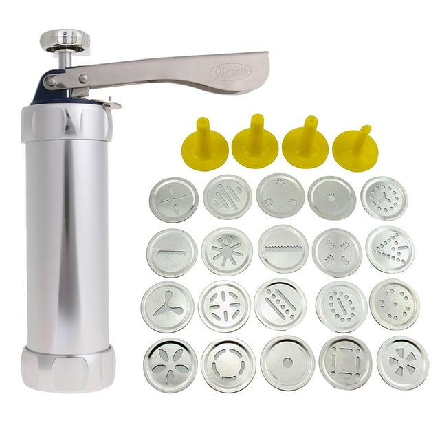 Amdohai 25Pcs Aluminium Alloy Press Machine Biscuit Making Pump Multi Pattern