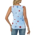 thumbnail image 4 of Womens America 250 Years Anniversary Tank Tops Crew Neck Sleeveless Blouse Summer Flag Graphic Tanks 1776-2026 Tops, 4 of 5
