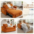 thumbnail image 6 of Lunale Convertible Sofa Bed with USB, 55" Loveseat Sleeper for Living Room, Apt, Orange Velvet, 6 of 10