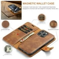 thumbnail image 4 of Dteck Case for iPhone 15 Pro Wallet 2 in 1 Magnetic Detachable Folio Flip Leather Case for Men Women,Brown, 4 of 6