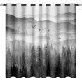 thumbnail image 2 of Foggy Forest Curtains for Bedroom 42x63inch Natural Landscape Window Curtain Grey Mist Mountain Blackout Curtains Insulated Room Darkening Window Drapes for Living Room 2 Panels, 2 of 7