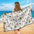 thumbnail image 6 of XYZCANDO Beach & Sailboat Scene Soft Car Seat Cover Towel, Water Resistant Non-Slip Fit Comfortable Seat Towel Cover for Sedans SUV, 6 of 11