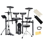 Roland V-Drums TD-07KVX Electronic Drum Set Bundle with Drum Throne, Drumstick Bag, 3.5mm Audio Cable, 3 Pairs of Drumsticks, and Austin Bazaar Polishing Cloth