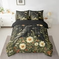 thumbnail image 2 of YST Crow Comforter Set, 7 Pieces, Black Raven Bedding Set, Queen, Reversible Halloween, Black, 2 of 5
