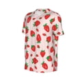 thumbnail image 2 of Rocae Strawberries for Breathable Men's Baseball T-Shirt Fashionable Casual Baseball Jersey, Moisture-wicking Sportswear Small, 2 of 9