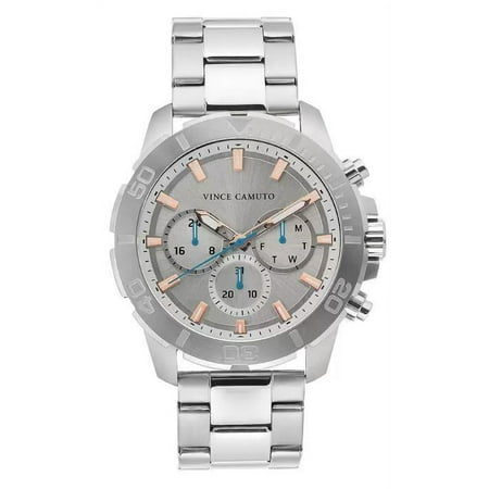 Vince Camuto Chronograph Stainless Steel Silver Dial Mens Watch VC/1147GYSVST