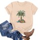 thumbnail image 4 of Blusas de Manga Corta para las Mujeres Divertida Impresión Cuello Redondo Camiseta Vintage, Blusas de Primavera para las Mujeres, 4 of 6