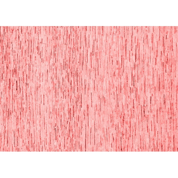 Ahgly Company Machine Washable Indoor Rectangle Solid Red Modern Area Rugs, 7' x 9'