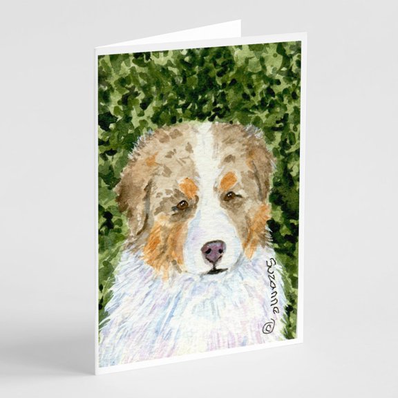 Australian Shepherd Greeting Cards and Envelopes Pack of 8