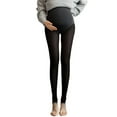 thumbnail image 1 of Leggings premamá con forro polar y bolsillos - Sujetador de cintura alta, poliéster, térmicos, talla única (cintura 70-115 cm), 1 of 5