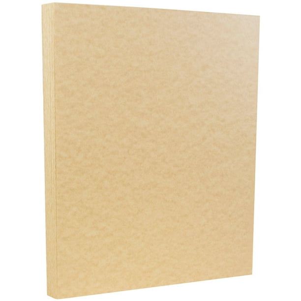 JAM Parchment Cardstock, 8.5x11, 50/Pack, 65lb Brown Recycled Walmart