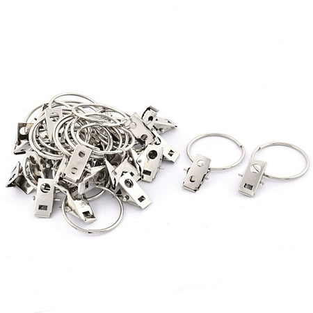 Unique Bargains Home Stainless Steel Window Curtain Clip Hooks