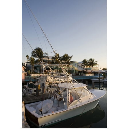 Great BIG Canvas | Rolled Paul Souders Poster Print entitled Bahamas, Grand Bahama Island, Freeport, power boats at marina near Our Lucaya Resort